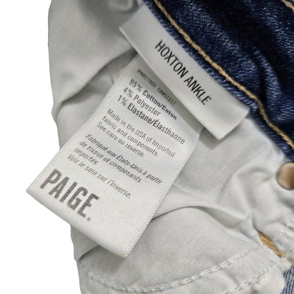 PAIGE HOXTON ANKLE Blue Ankle & Cropped Jeans - Picture 14 of 16